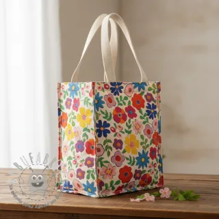 Tessuto decorativo Linenlook Flower Fiesta Field digital print