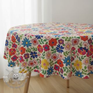 Tessuto decorativo Linenlook Flower Fiesta Field digital print