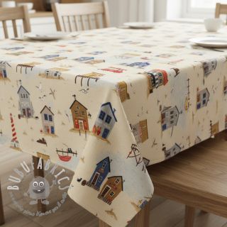 Tessuto decorativo Village Harbour Life digital print