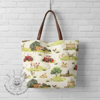 Tessuto decorativo Cosy Farm Animals digital print