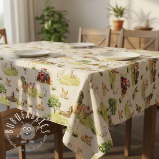 Tessuto decorativo Cosy Farm Animals digital print