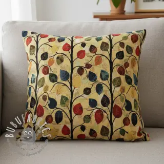 Tessuto decorativo GOBELIN premium Leaves Funky Arty