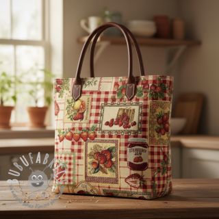 Tessuto decorativo GOBELIN premium Strawberry Jam Check