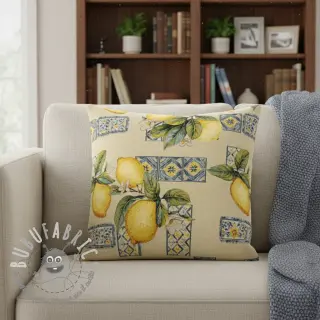 Tessuto decorativo GOBELIN premium Citrus Lemon Azulejos