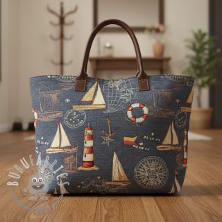 Tessuto decorativo GOBELIN premium Coast Lighthouse Sea