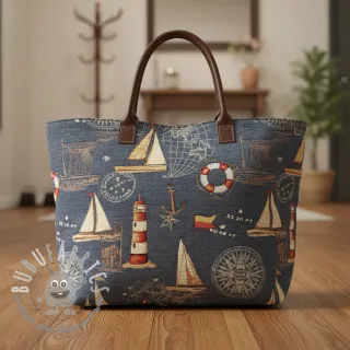 Tessuto decorativo GOBELIN premium Coast Lighthouse Sea