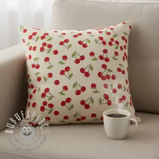 Tessuto decorativo Linenlook premium Cherry Happy Joy