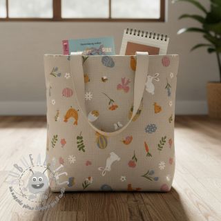 Tessuto decorativo Linenlook premium Easter Doodle Icon