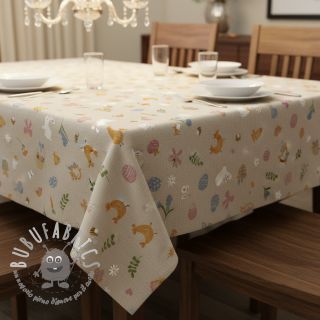 Tessuto decorativo Linenlook premium Easter Doodle Icon