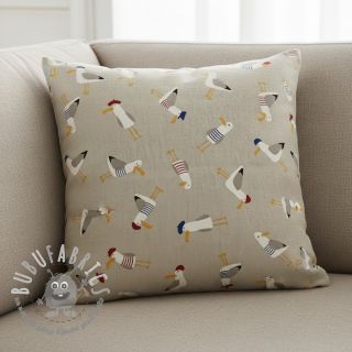 Tessuto decorativo Linenlook premium Seagull dress up