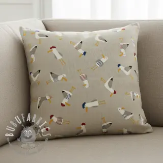 Tessuto decorativo Linenlook premium Seagull dress up