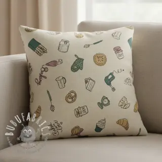 Tessuto decorativo Linenlook premium Bake Off Doodle