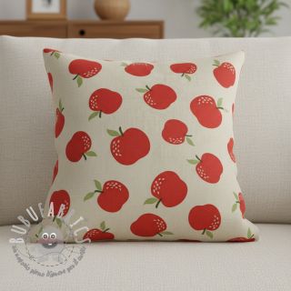 Tessuto decorativo Linenlook premium Apple Happy Joy