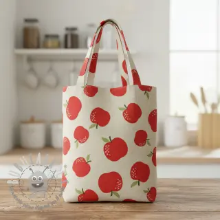 Tessuto decorativo Linenlook premium Apple Happy Joy