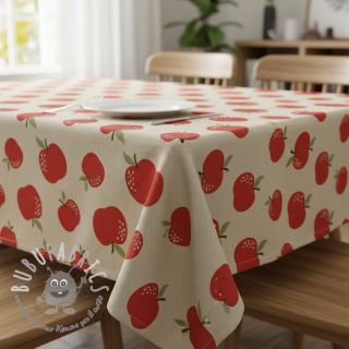 Tessuto decorativo Linenlook premium Apple Happy Joy
