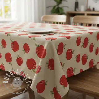 Tessuto decorativo Linenlook premium Apple Happy Joy