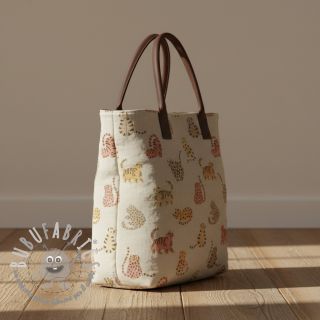 Tessuto decorativo Linenlook premium Cute Wild Cat