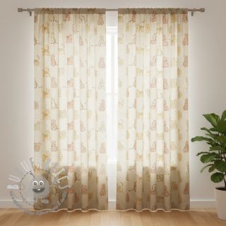 Tessuto decorativo Linenlook premium Cute Wild Cat