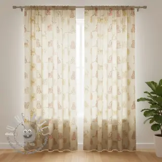 Tessuto decorativo Linenlook premium Cute Wild Cat