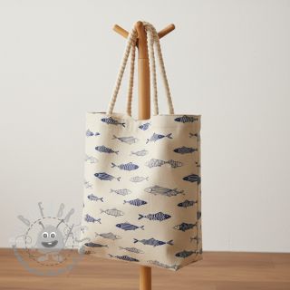 Tessuto decorativo Linenlook premium Fish Swimming School