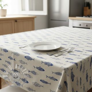 Tessuto decorativo Linenlook premium Fish Swimming School