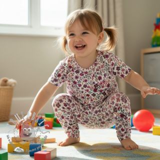 Jersey Flowers fuchsia digital print ORGANIC