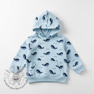 Felpa garzata JOGGING Whales blue