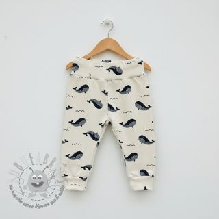 Felpa garzata JOGGING Whales ecru