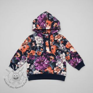 Felpa Flower Luna navy digital print