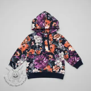 Felpa Flower Luna navy digital print