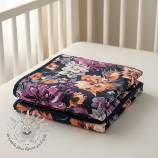 Felpa Flower Luna navy digital print