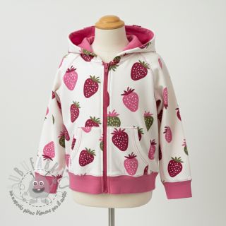 Felpa garzata JOGGING Strawberries ecru