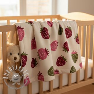 Felpa garzata JOGGING Strawberries ecru