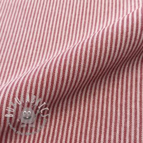 Tessuto decorativo DOBBY Colored stripe cherry