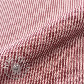 Tessuto decorativo DOBBY Colored stripe cherry