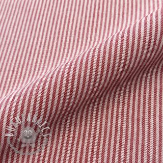 Tessuto decorativo DOBBY Colored stripe cherry