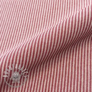 Tessuto decorativo DOBBY Colored stripe cherry