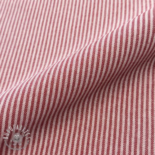 Tessuto decorativo DOBBY Colored stripe cherry