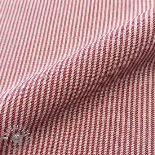 Tessuto decorativo DOBBY Colored stripe cherry