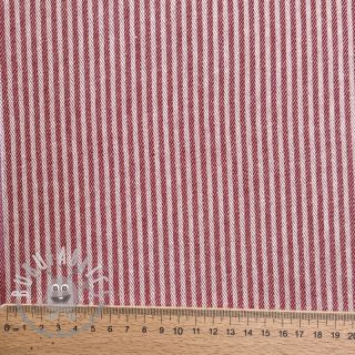 Tessuto decorativo DOBBY Colored stripe cherry