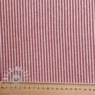 Tessuto decorativo DOBBY Colored stripe cherry