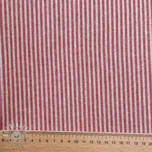 Tessuto decorativo DOBBY Colored stripe cherry
