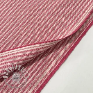 Tessuto decorativo DOBBY Colored stripe fuchsia