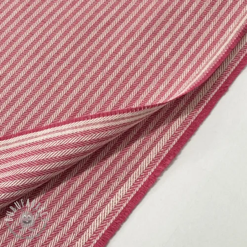 Tessuto decorativo DOBBY Colored stripe fuchsia