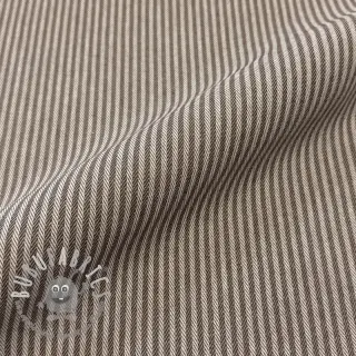 Tessuto decorativo DOBBY Colored stripe coffee