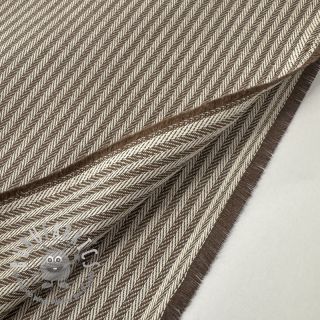 Tessuto decorativo DOBBY Colored stripe coffee