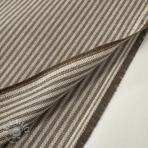 Tessuto decorativo DOBBY Colored stripe coffee