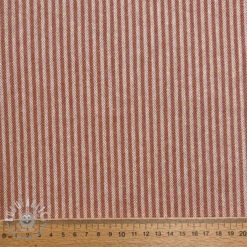 Tessuto decorativo DOBBY Colored stripe dark orange