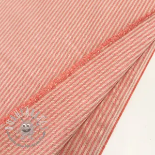 Tessuto decorativo DOBBY Colored stripe coral