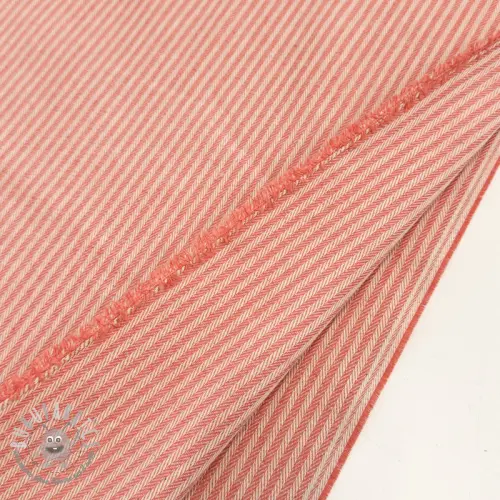 Tessuto decorativo DOBBY Colored stripe coral
